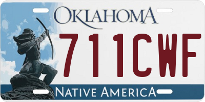 OK license plate 711CWF
