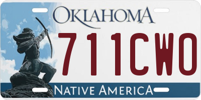 OK license plate 711CWO