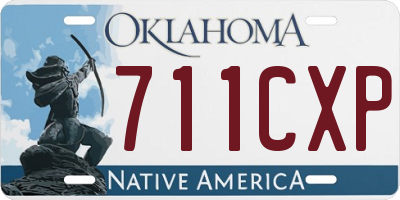 OK license plate 711CXP
