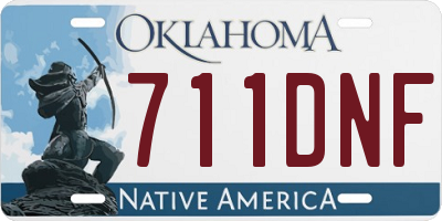 OK license plate 711DNF