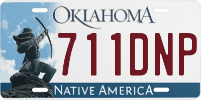 OK license plate 711DNP