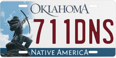 OK license plate 711DNS