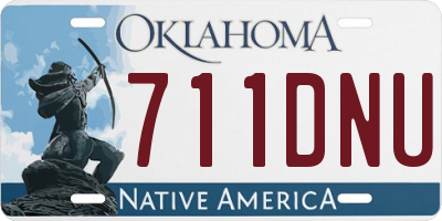 OK license plate 711DNU