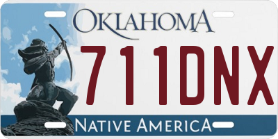 OK license plate 711DNX