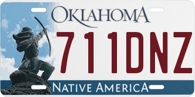 OK license plate 711DNZ