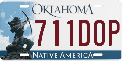 OK license plate 711DOP