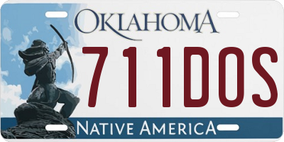 OK license plate 711DOS
