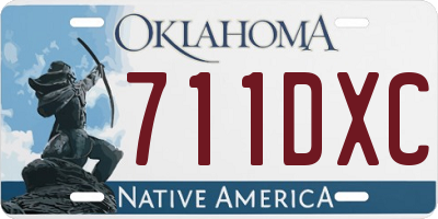 OK license plate 711DXC