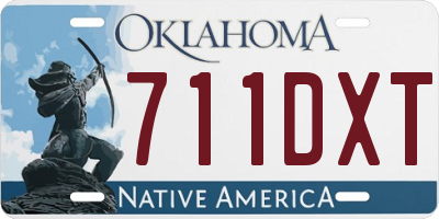 OK license plate 711DXT