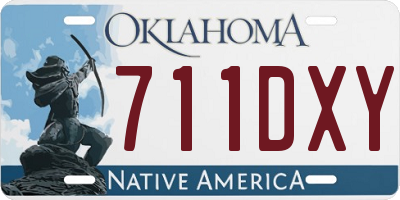 OK license plate 711DXY