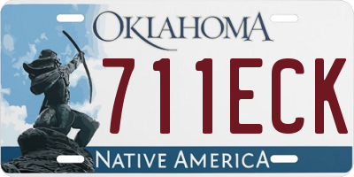 OK license plate 711ECK