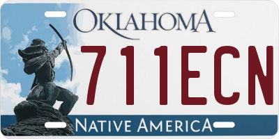 OK license plate 711ECN