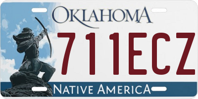 OK license plate 711ECZ