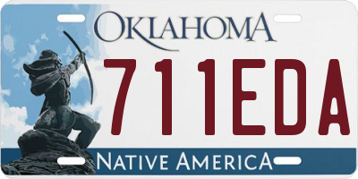 OK license plate 711EDA