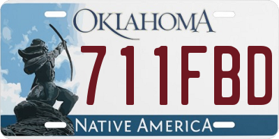 OK license plate 711FBD