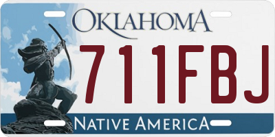 OK license plate 711FBJ