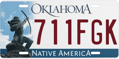 OK license plate 711FGK