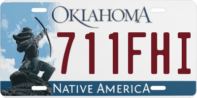 OK license plate 711FHI