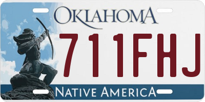 OK license plate 711FHJ