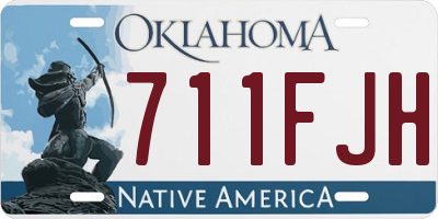 OK license plate 711FJH
