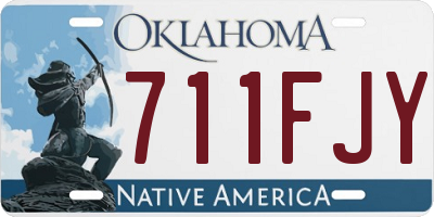OK license plate 711FJY