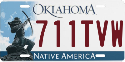 OK license plate 711TVW