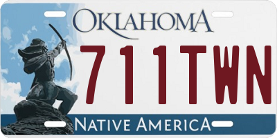 OK license plate 711TWN