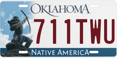 OK license plate 711TWU