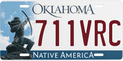 OK license plate 711VRC