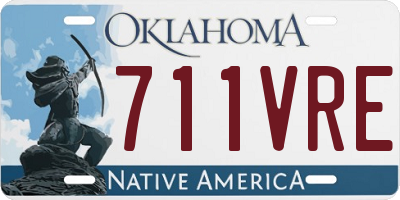 OK license plate 711VRE