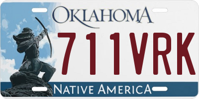 OK license plate 711VRK
