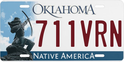 OK license plate 711VRN