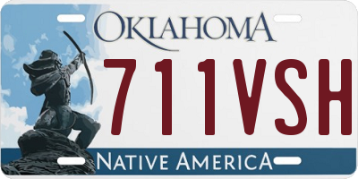 OK license plate 711VSH