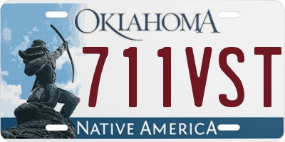 OK license plate 711VST