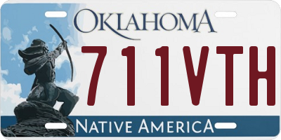 OK license plate 711VTH