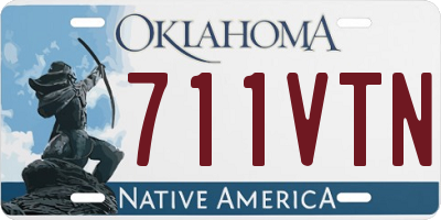 OK license plate 711VTN