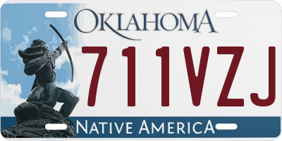OK license plate 711VZJ