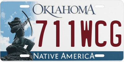 OK license plate 711WCG