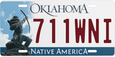 OK license plate 711WNI