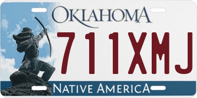 OK license plate 711XMJ