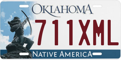 OK license plate 711XML