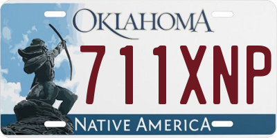 OK license plate 711XNP