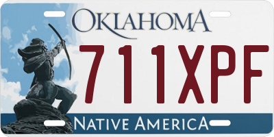 OK license plate 711XPF