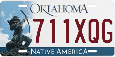 OK license plate 711XQG