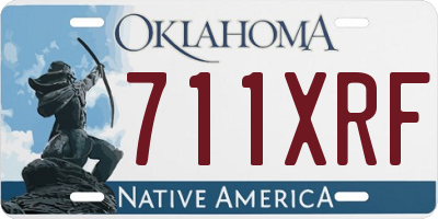 OK license plate 711XRF