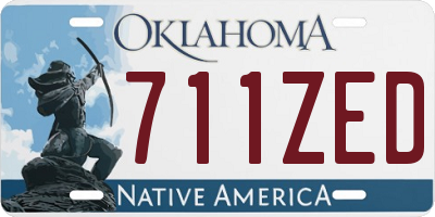 OK license plate 711ZED