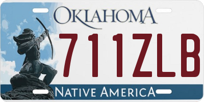 OK license plate 711ZLB