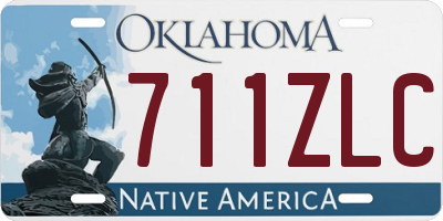OK license plate 711ZLC