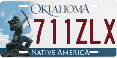 OK license plate 711ZLX