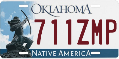 OK license plate 711ZMP